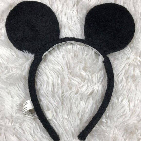 NWOT Set of 2 Low Pile Faux Fur Mickey Mouse Ears Headbands - Picture 3 of 6